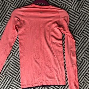 Neon Coral Lululemon Long Sleeves top